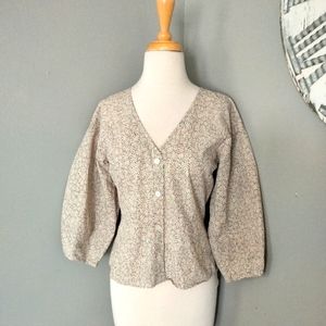 Women's Madewell Peasant Floral Top Size 2